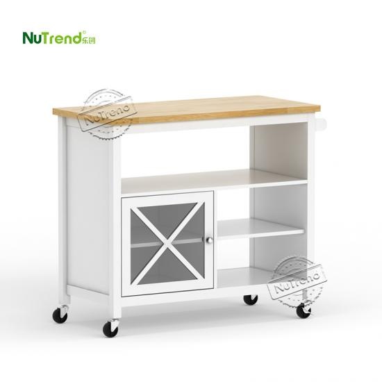 wholesale larger white rustic 3 tier kitchen island trolley suppiler		